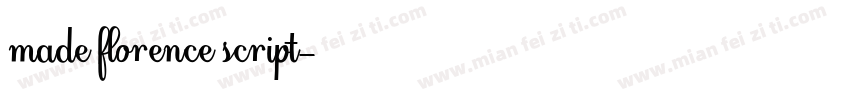 made florence script字体转换